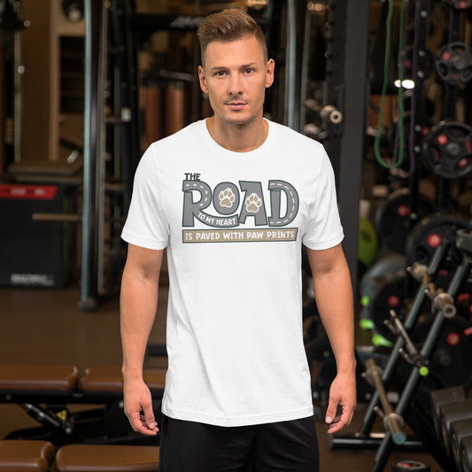 The Road to My Heart Paws T-Shirt - DoggyLoveandMore