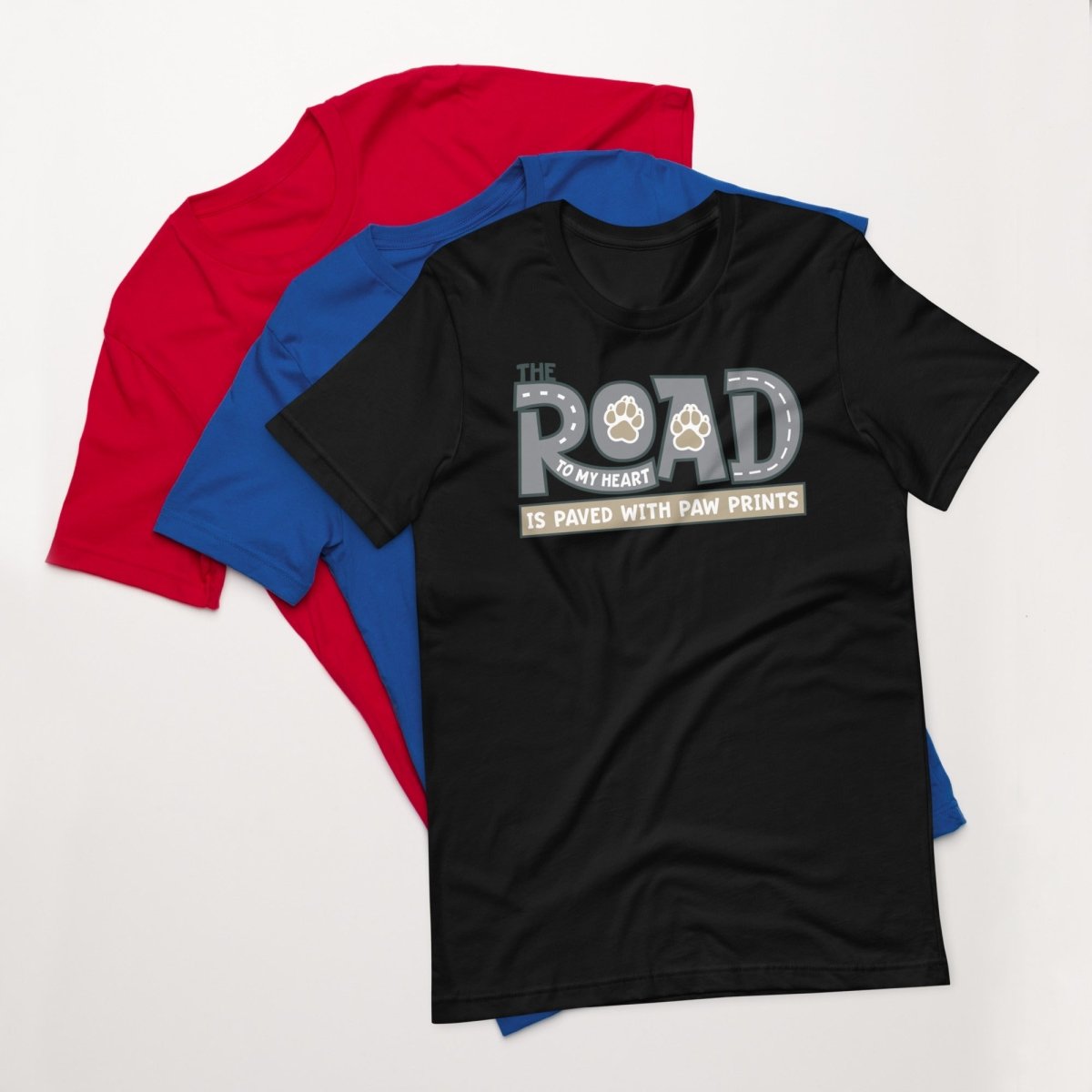 The Road to My Heart Paws T-Shirt - DoggyLoveandMore