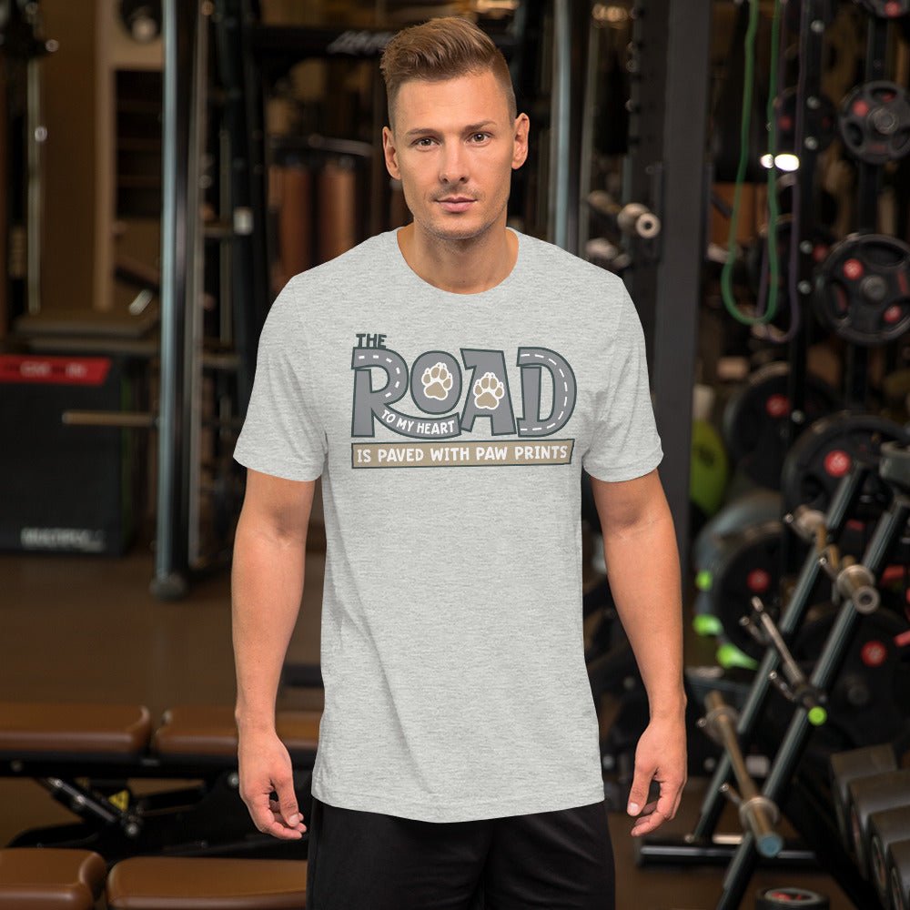 The Road to My Heart Paws T-Shirt - DoggyLoveandMore