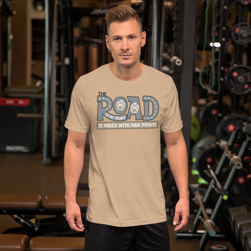 The Road to My Heart Paws T-Shirt - DoggyLoveandMore