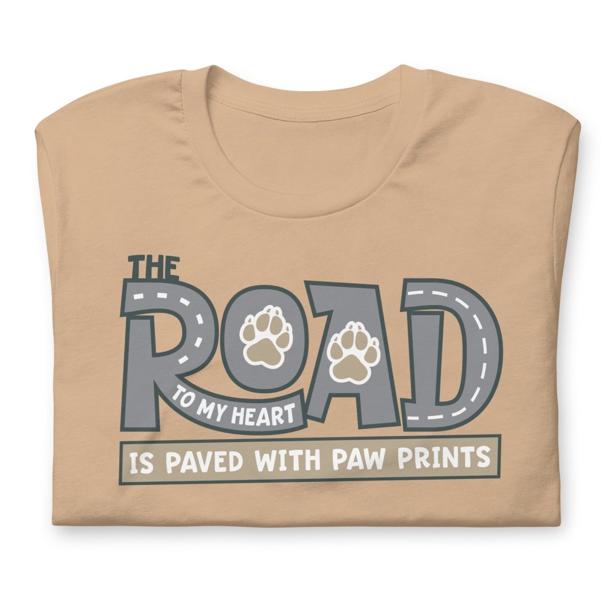 The Road to My Heart Paws T-Shirt - DoggyLoveandMore
