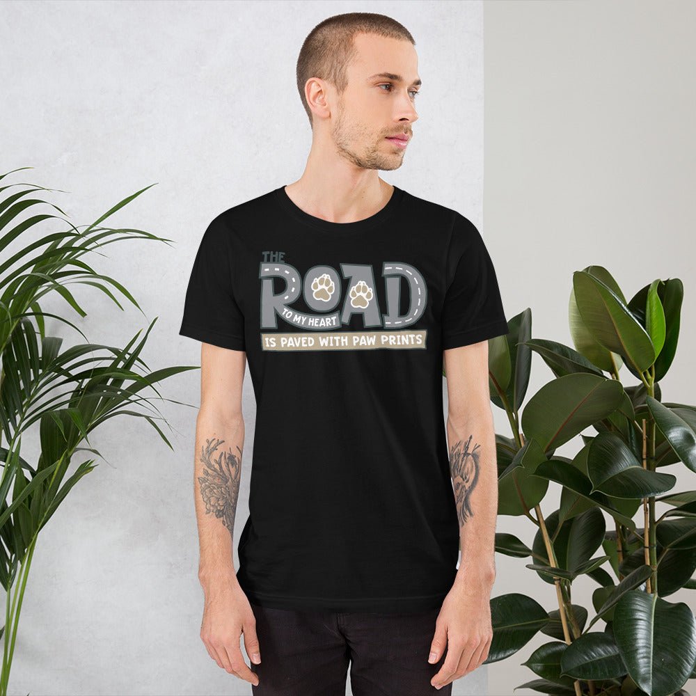 The Road to My Heart Paws T-Shirt - DoggyLoveandMore