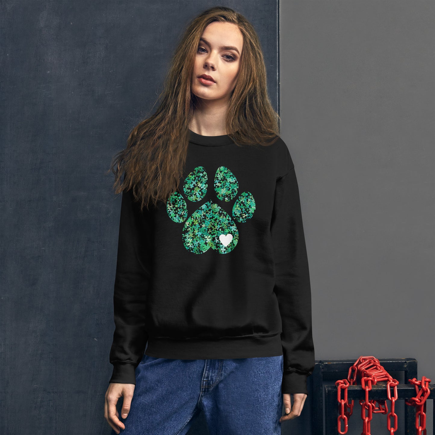 Clover Leaf Dog Paw Sweatshirt