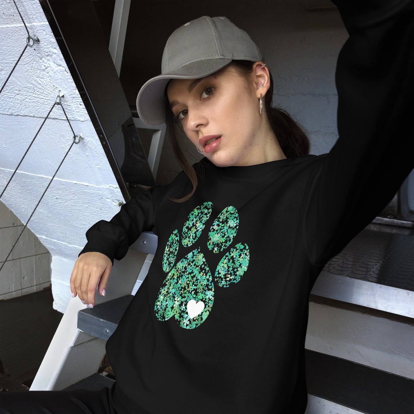 Clover Leaf Dog Paw Sweatshirt