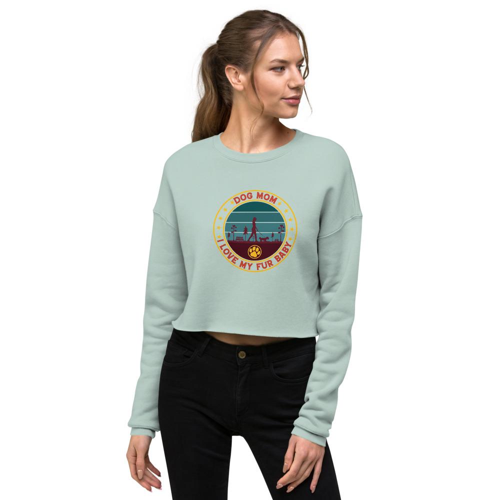 Vintage Dog Mom Crop Sweatshirt-DoggyLoveandMore