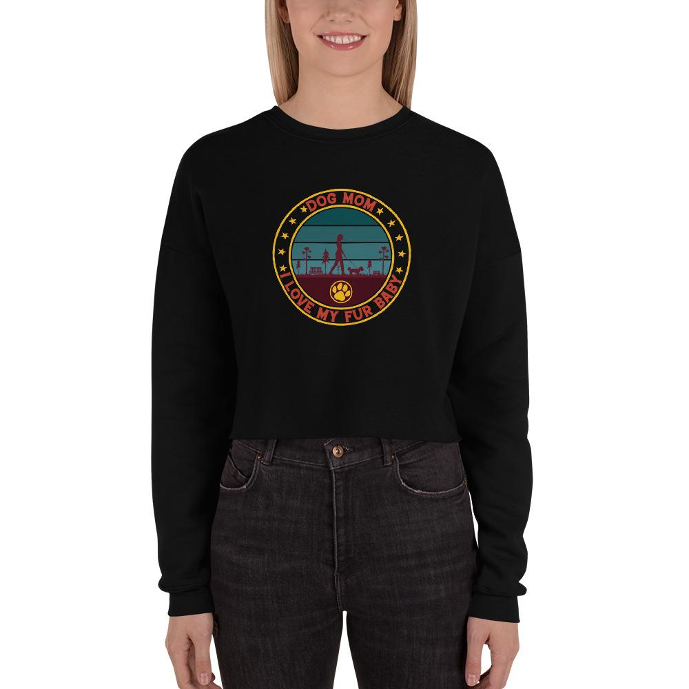 Vintage Dog Mom Crop Sweatshirt-DoggyLoveandMore