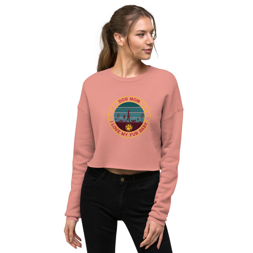 Vintage Dog Mom Crop Sweatshirt-DoggyLoveandMore