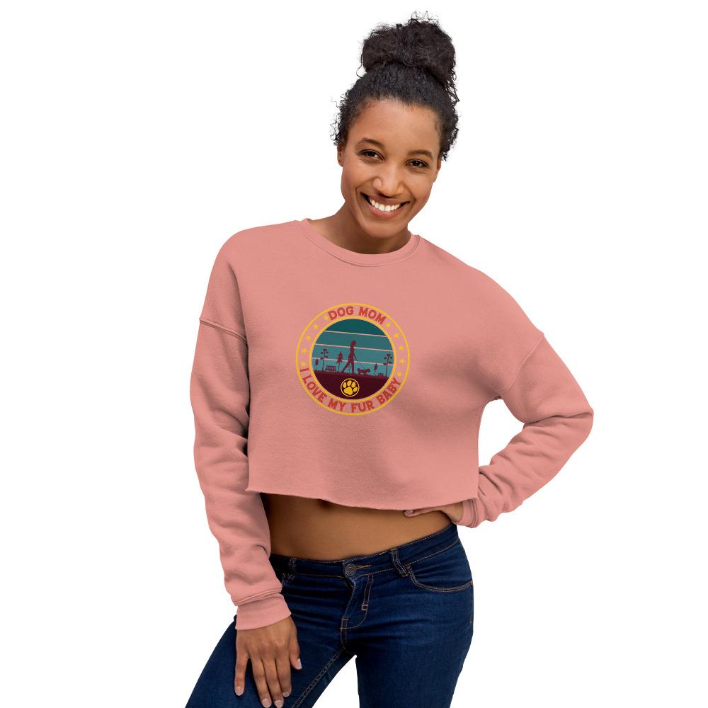 Vintage Dog Mom Crop Sweatshirt-DoggyLoveandMore