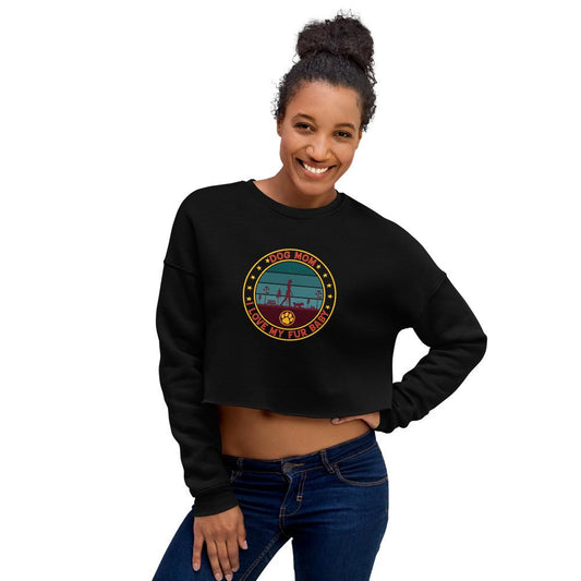 Vintage Dog Mom Crop Sweatshirt-DoggyLoveandMore