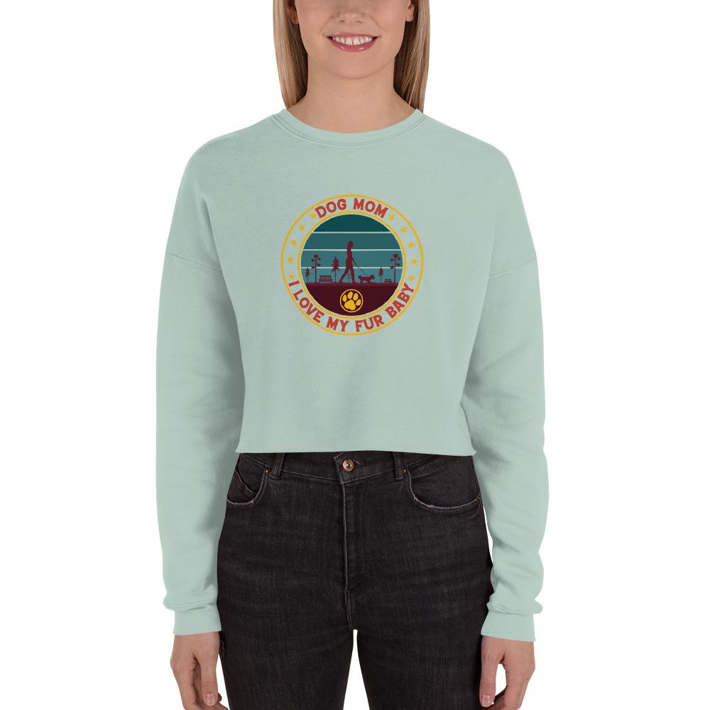 Vintage Dog Mom Crop Sweatshirt-DoggyLoveandMore