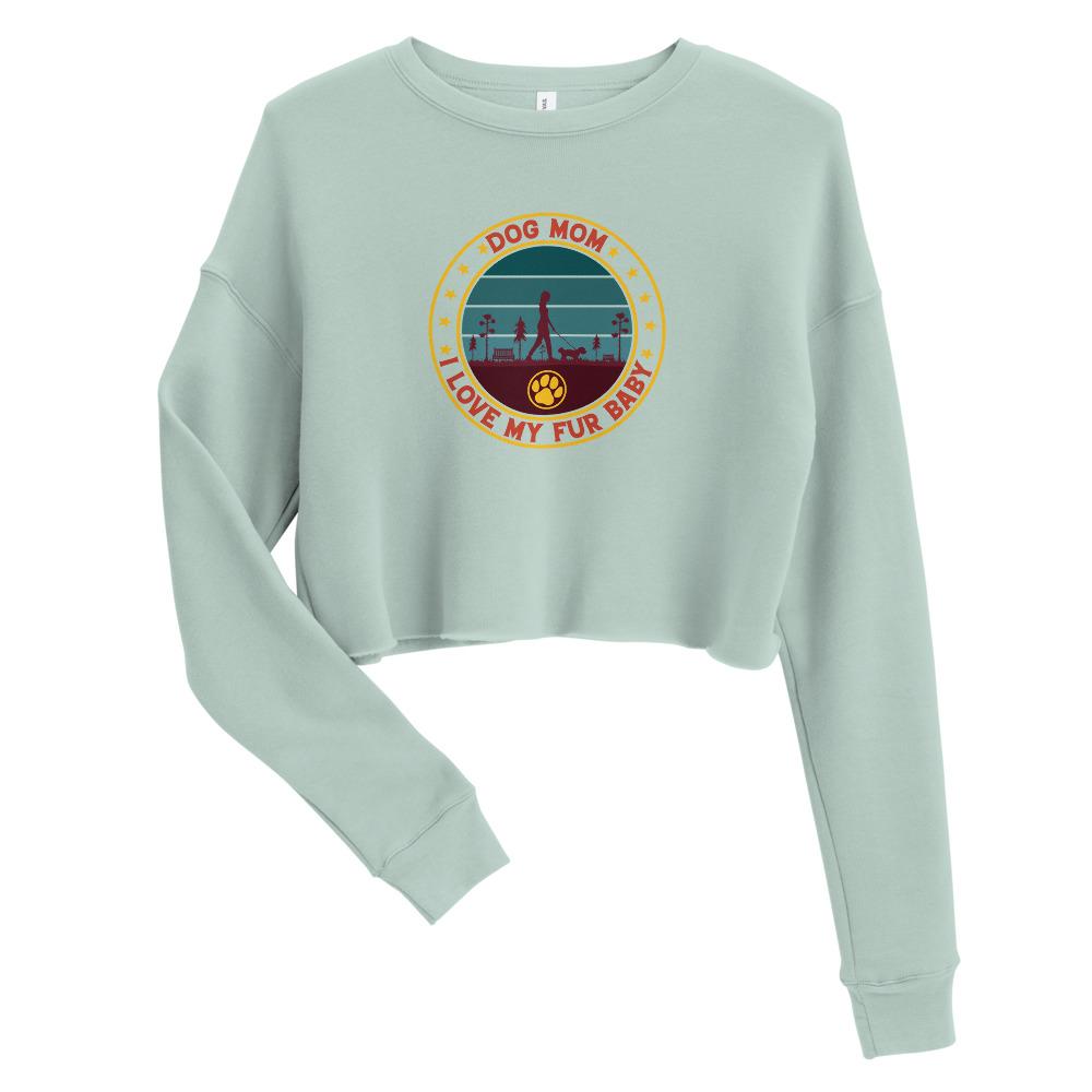 Vintage Dog Mom Crop Sweatshirt-DoggyLoveandMore