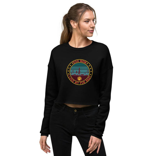 Vintage Dog Mom Crop Sweatshirt-DoggyLoveandMore