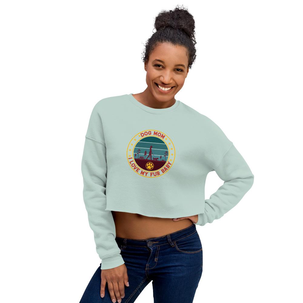 Vintage Dog Mom Crop Sweatshirt-DoggyLoveandMore