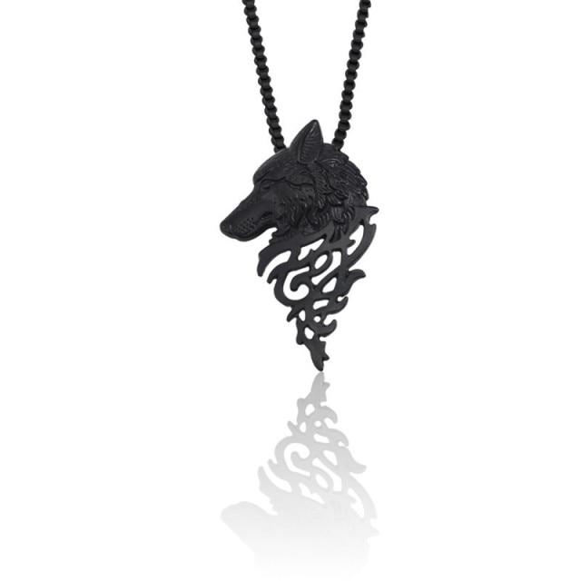 Vintage Wolf Head Necklace - DoggyLoveandMore