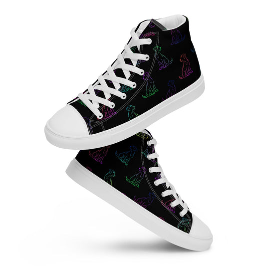 Women’s Black Rainbow Dog Sneakers - DoggyLoveandMore