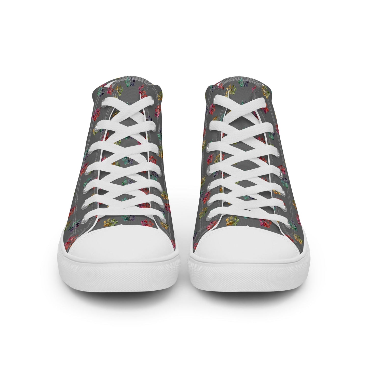 Women’s Grey Paw Prints Sneakers - DoggyLoveandMore