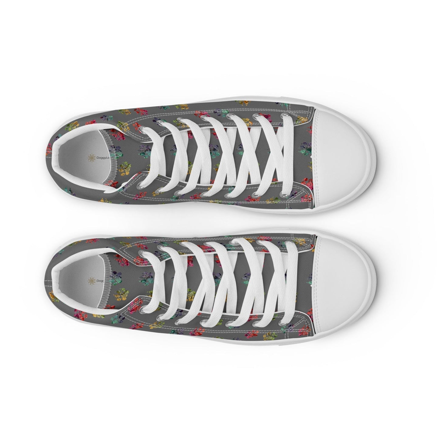 Women’s Grey Paw Prints Sneakers - DoggyLoveandMore