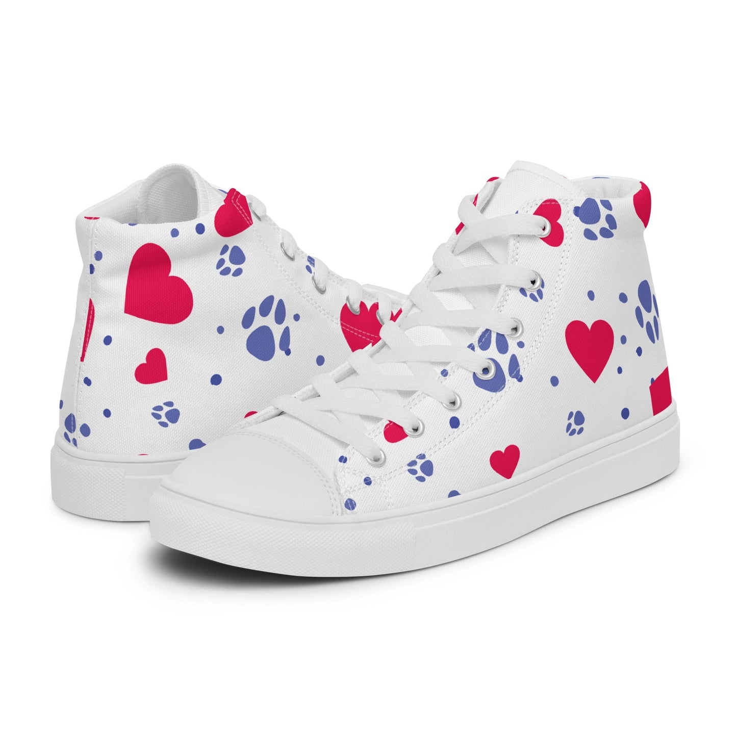 Women’s Hearts and Paws Sneakers - DoggyLoveandMore