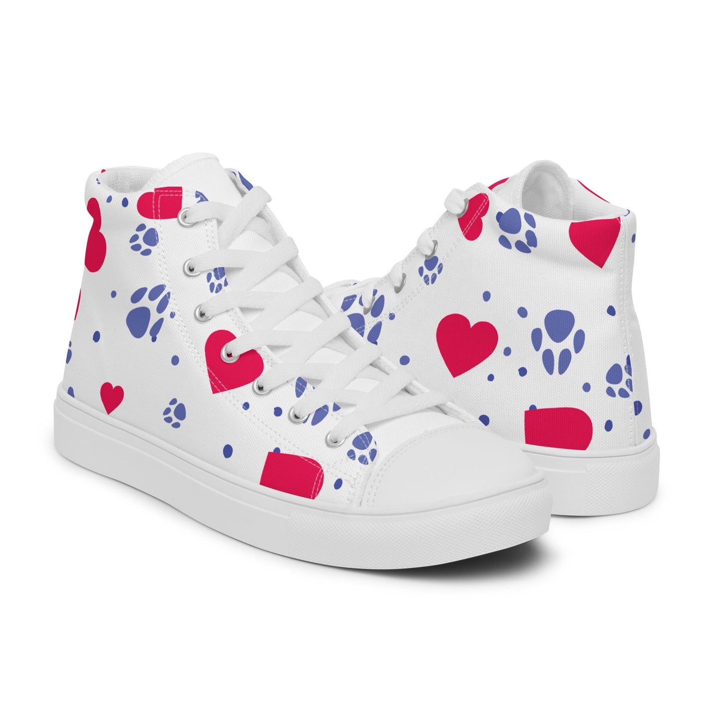 Women’s Hearts and Paws Sneakers - DoggyLoveandMore