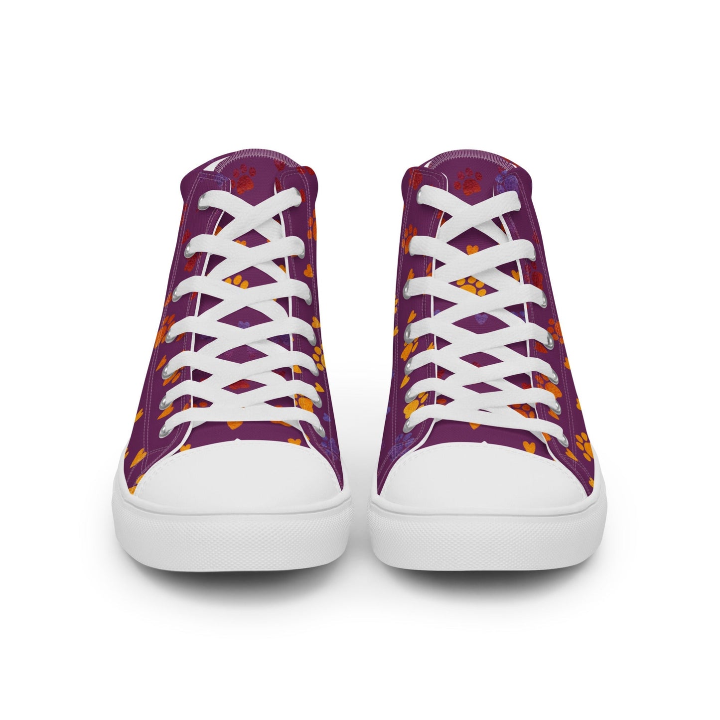 Women’s Purple Paw Prints Sneakers - DoggyLoveandMore