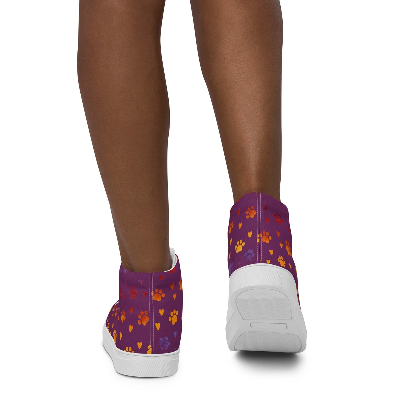 Women’s Purple Paw Prints Sneakers - DoggyLoveandMore