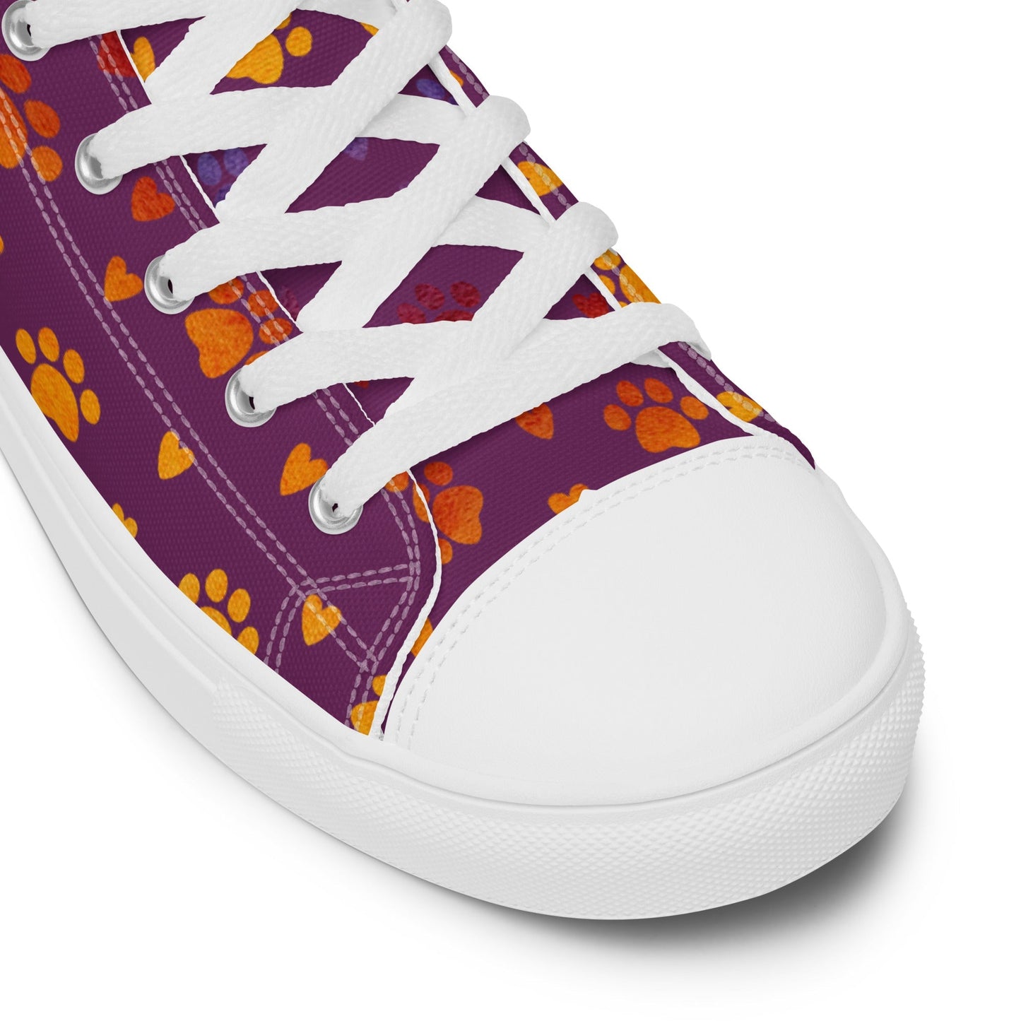 Women’s Purple Paw Prints Sneakers - DoggyLoveandMore
