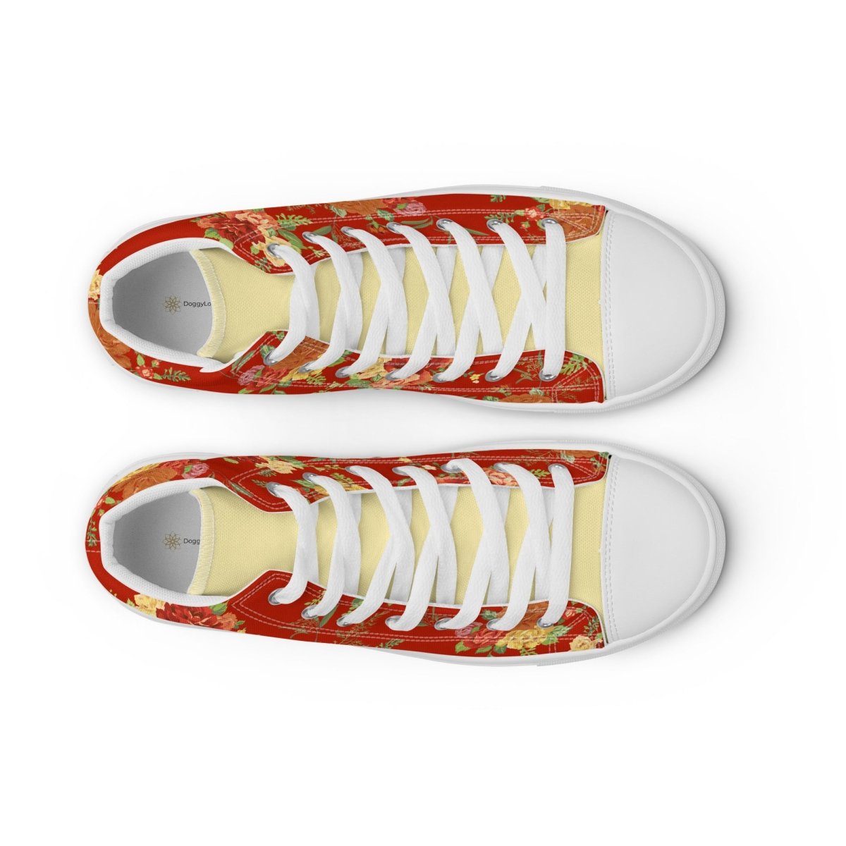 Women’s Red Floral Sneakers - DoggyLoveandMore