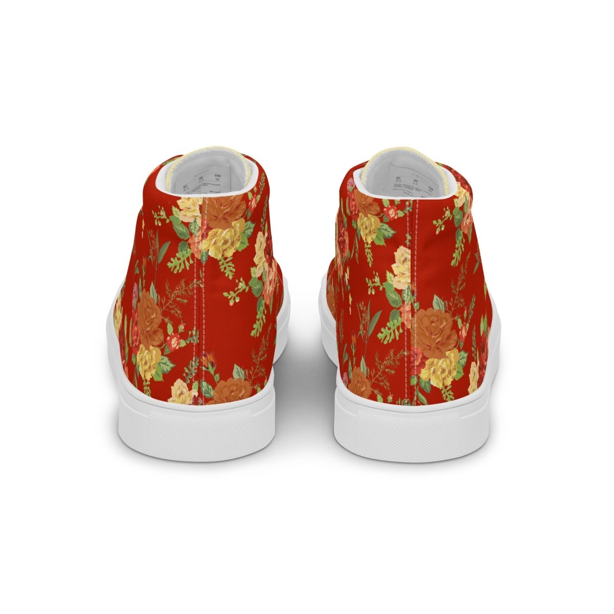 Women’s Red Floral Sneakers - DoggyLoveandMore