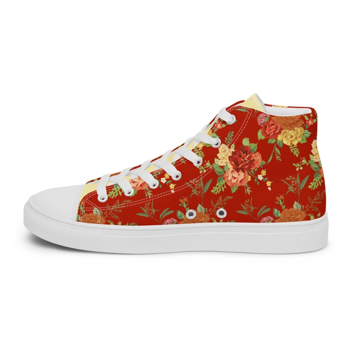 Women’s Red Floral Sneakers - DoggyLoveandMore