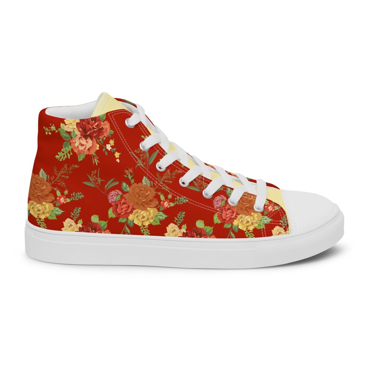 Women’s Red Floral Sneakers - DoggyLoveandMore