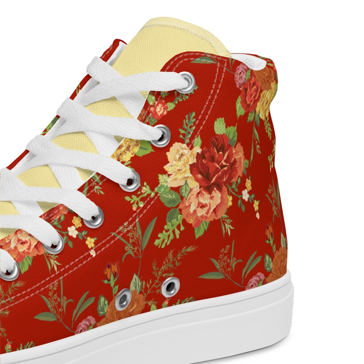 Women’s Red Floral Sneakers - DoggyLoveandMore