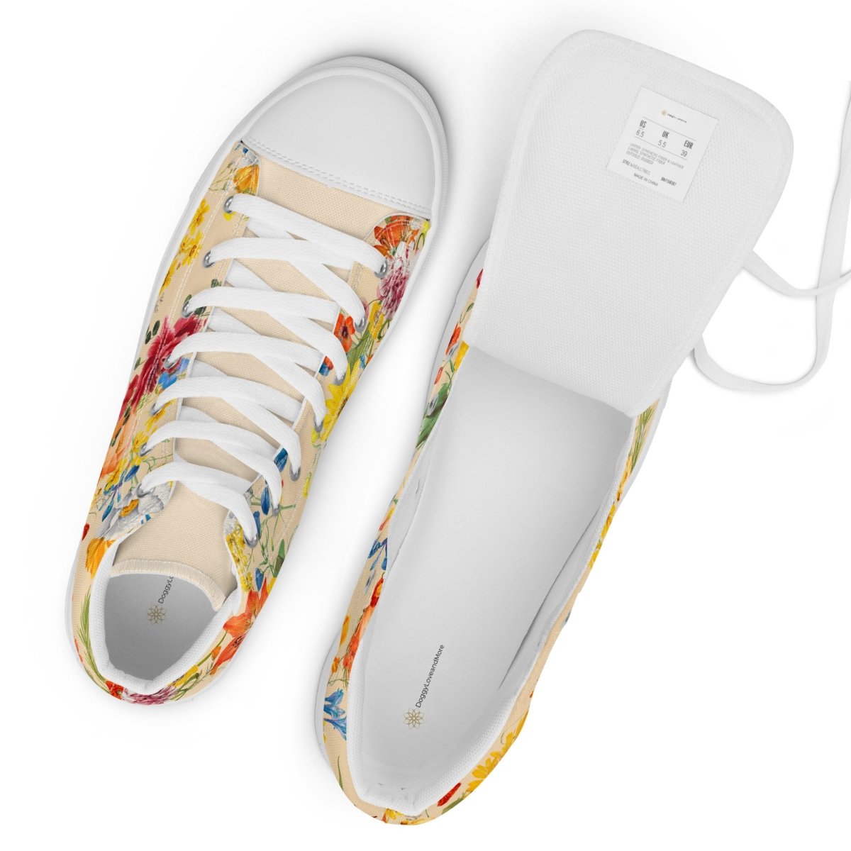 Women's Spring Flowers Sneakers - DoggyLoveandMore