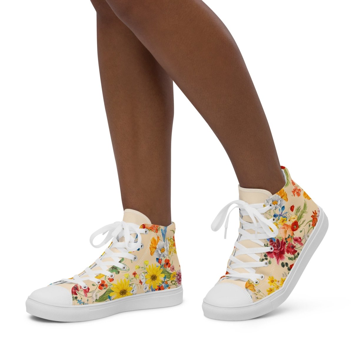 Women's Spring Flowers Sneakers - DoggyLoveandMore