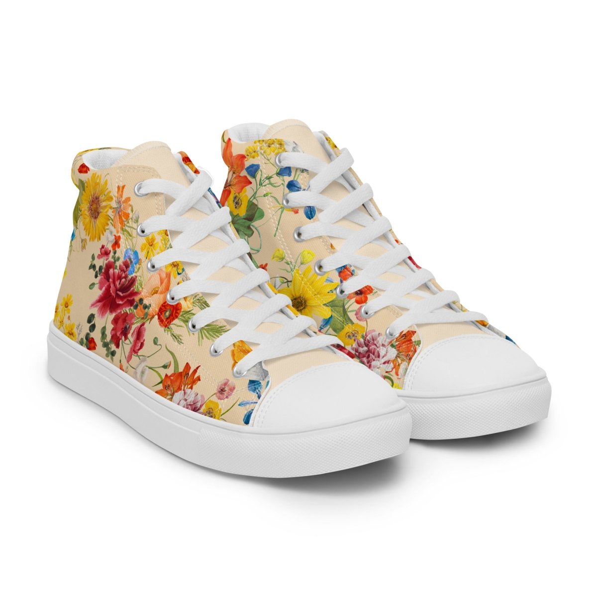 Women's Spring Flowers Sneakers - DoggyLoveandMore