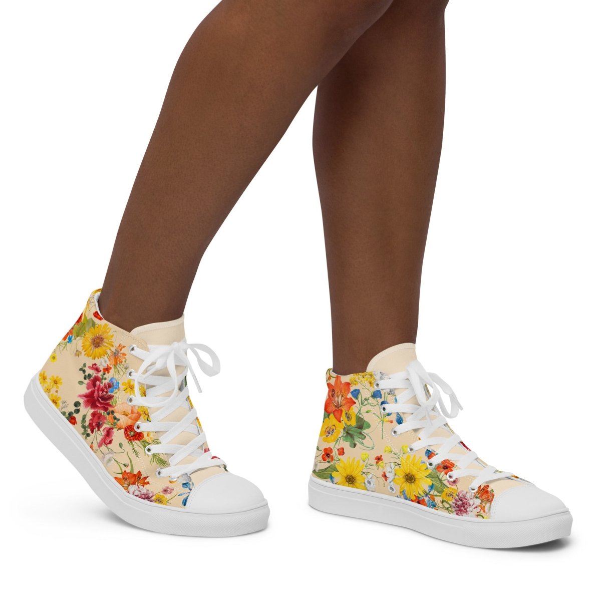 Women's Spring Flowers Sneakers - DoggyLoveandMore