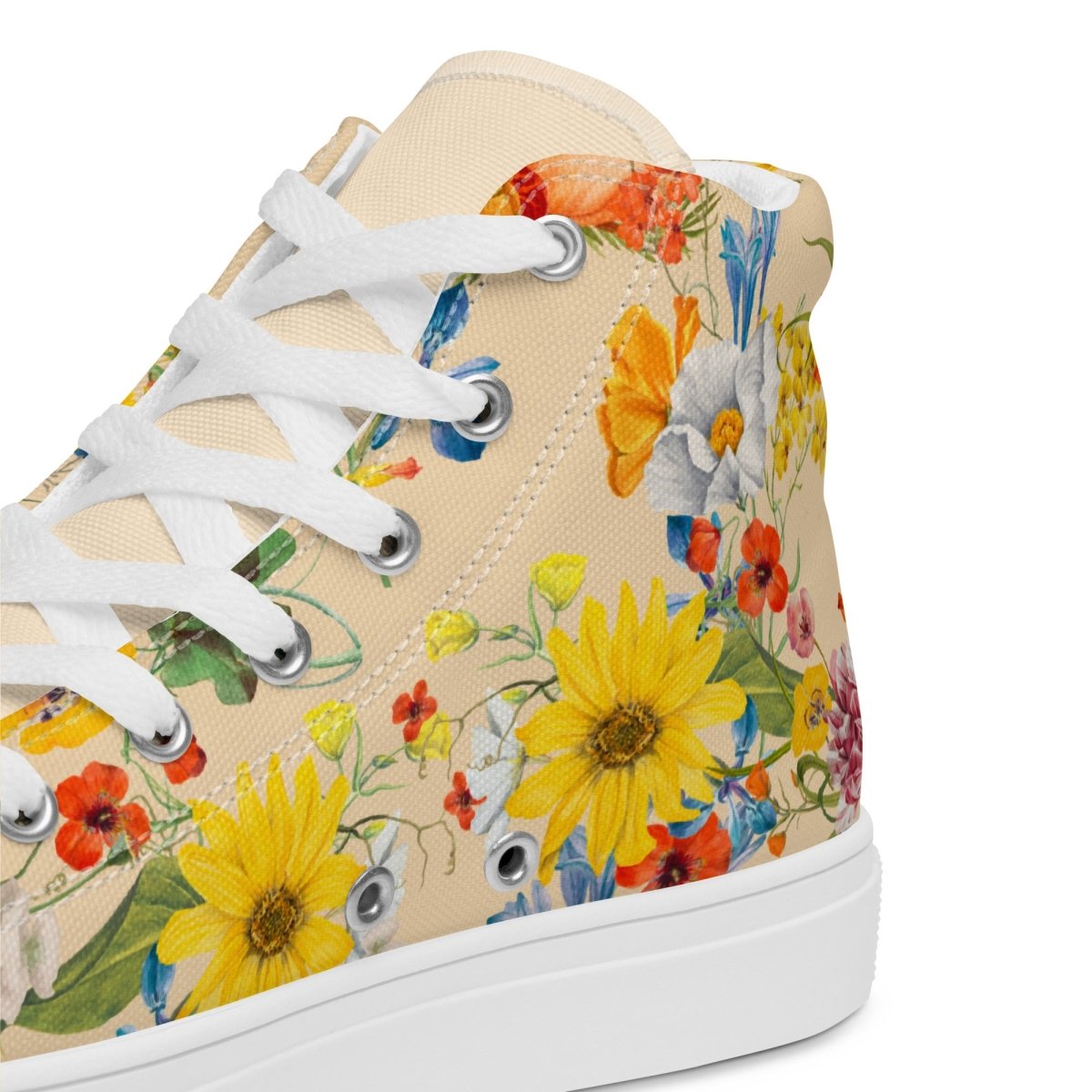 Women's Spring Flowers Sneakers - DoggyLoveandMore