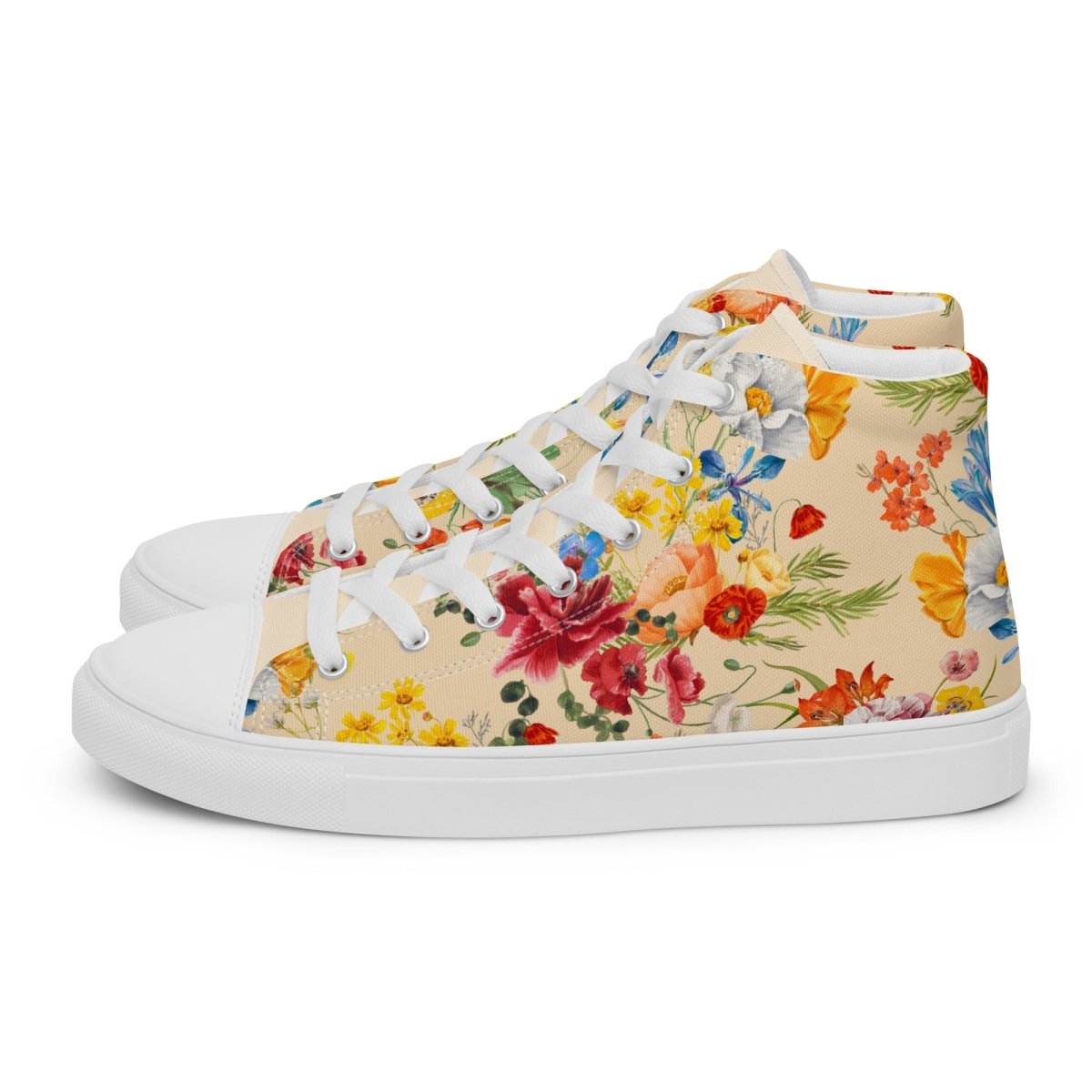 Women's Spring Flowers Sneakers - DoggyLoveandMore