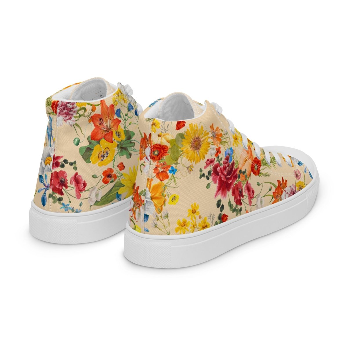 Women's Spring Flowers Sneakers - DoggyLoveandMore