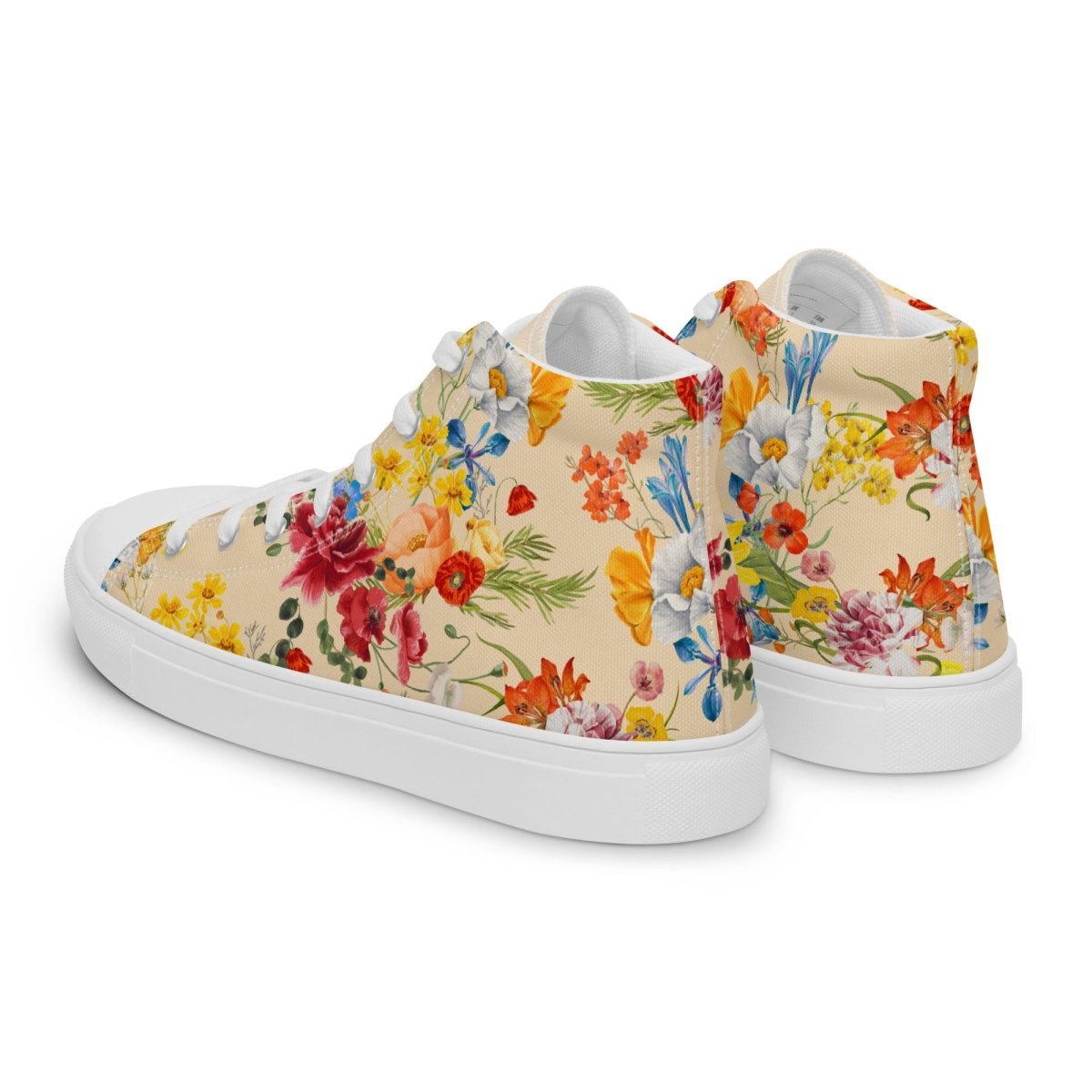 Women's Spring Flowers Sneakers - DoggyLoveandMore