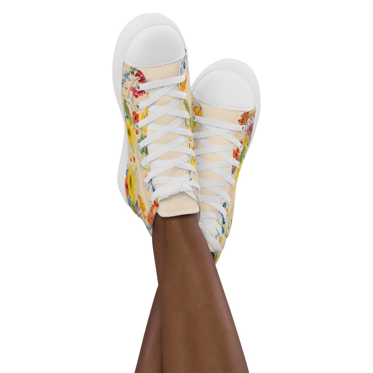 Women's Spring Flowers Sneakers - DoggyLoveandMore