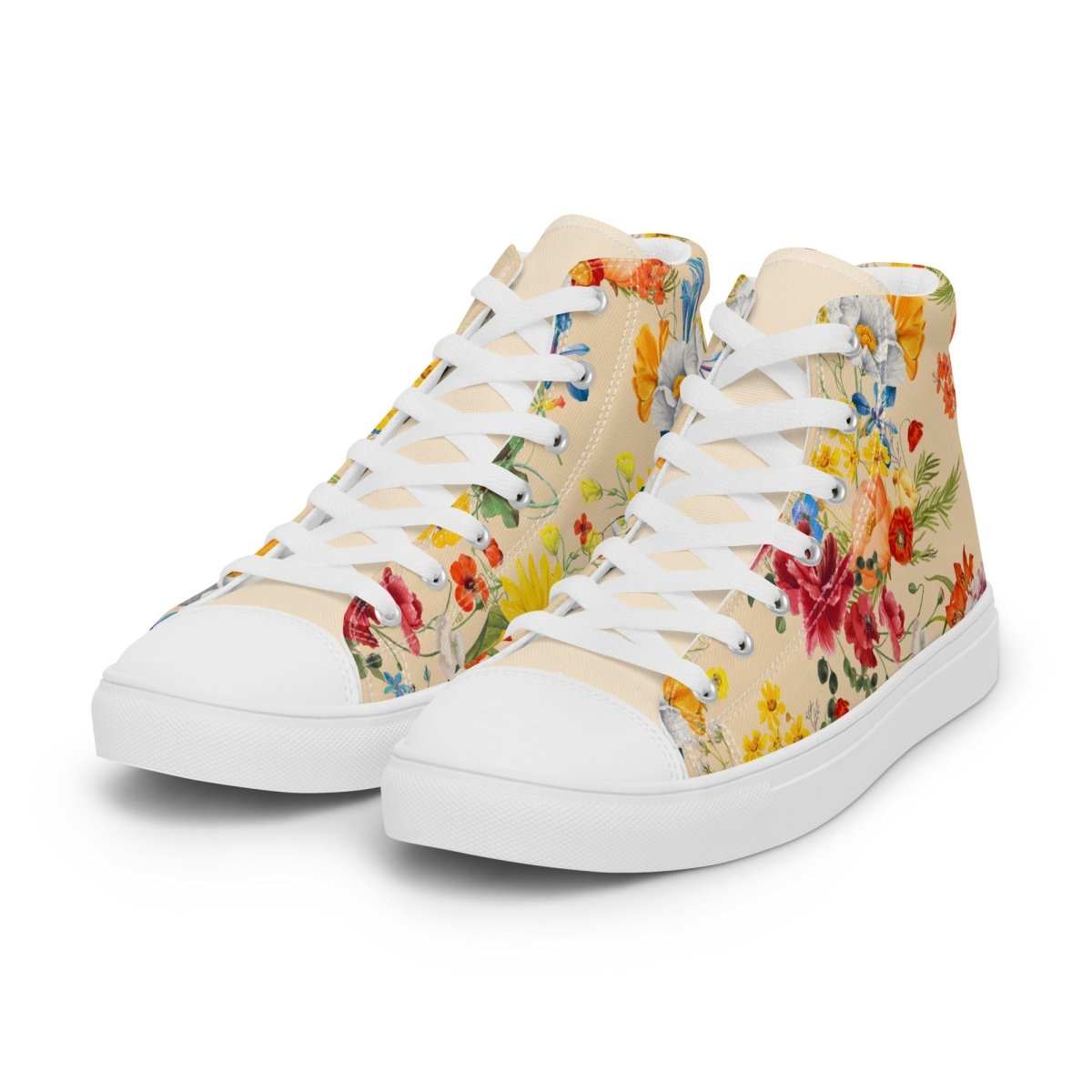 Women's Spring Flowers Sneakers - DoggyLoveandMore