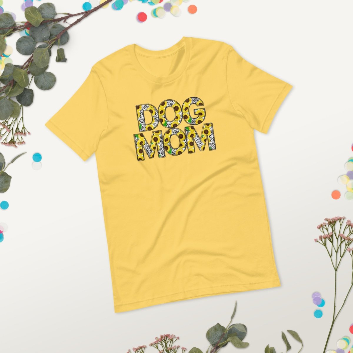 Yellow Sunflowers Dog Mom T-Shirt - DoggyLoveandMore