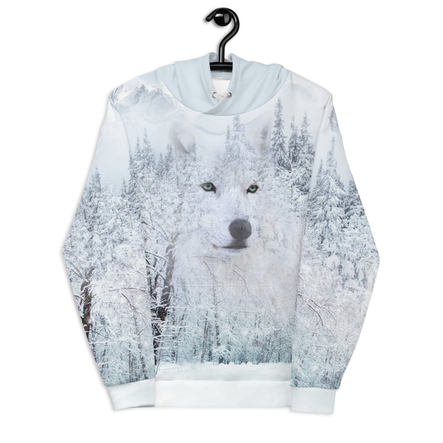 Women's White Wolf Hoodie