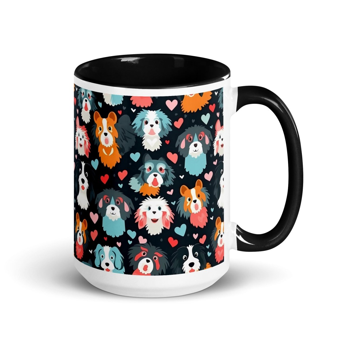 Black Fluffy Dogs Mug - DoggyLoveandMore