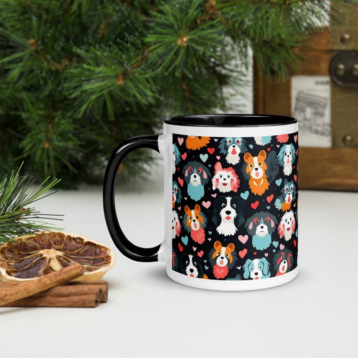 Black Fluffy Dogs Mug - DoggyLoveandMore