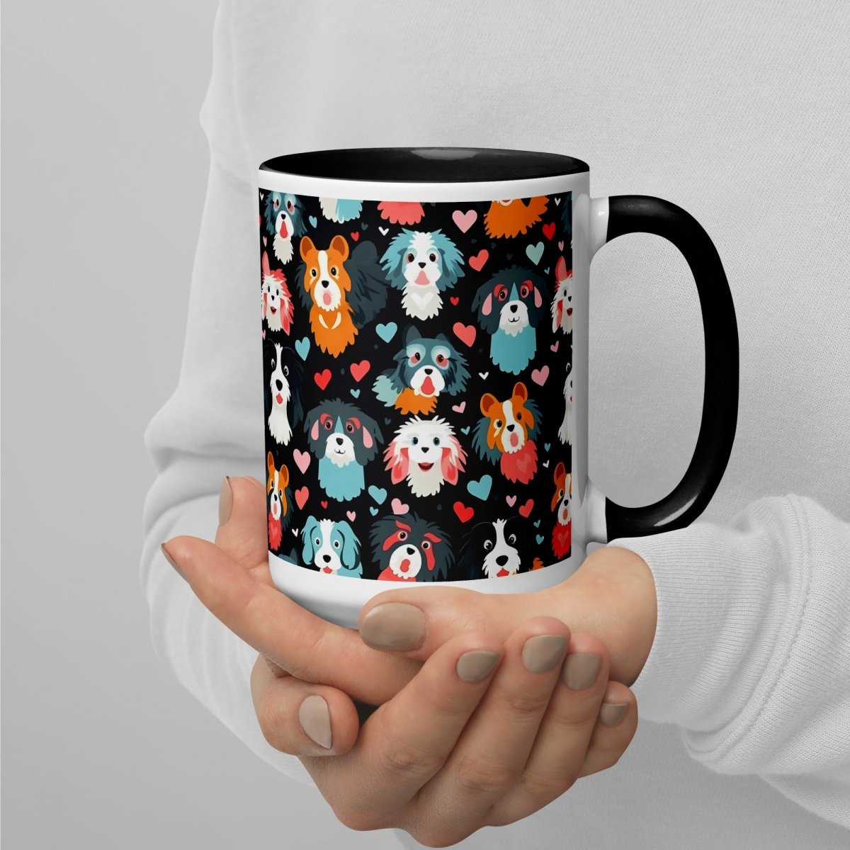 Black Fluffy Dogs Mug - DoggyLoveandMore