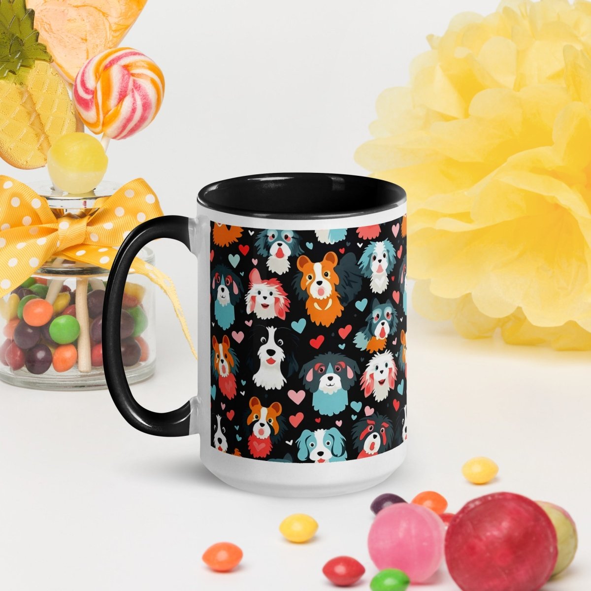 Black Fluffy Dogs Mug - DoggyLoveandMore