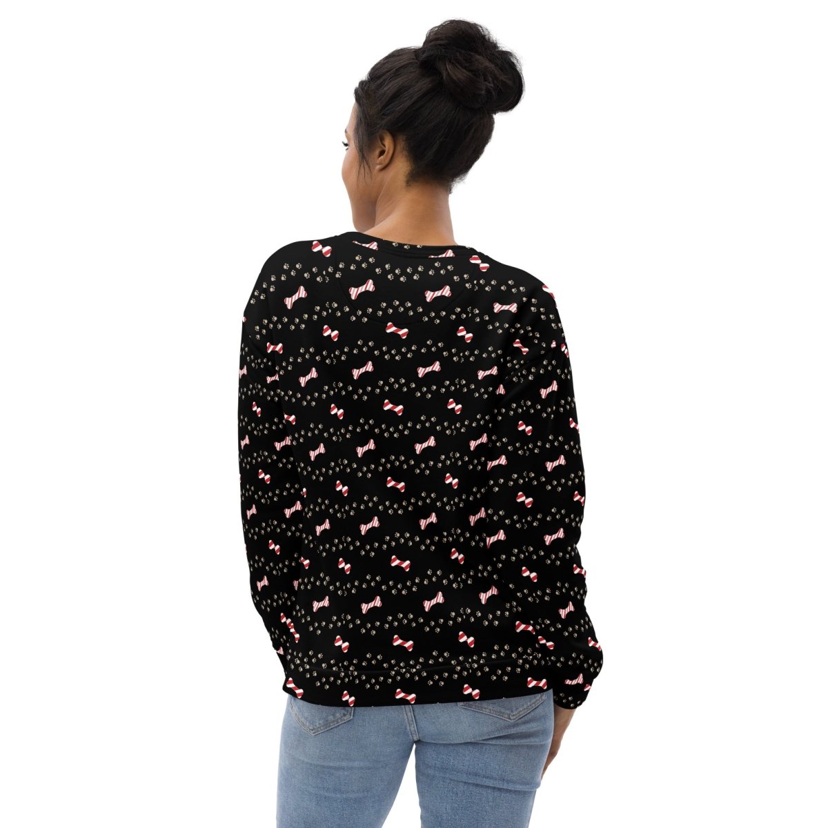 Black Merry Christmas Paw Sweatshirt - DoggyLoveandMore