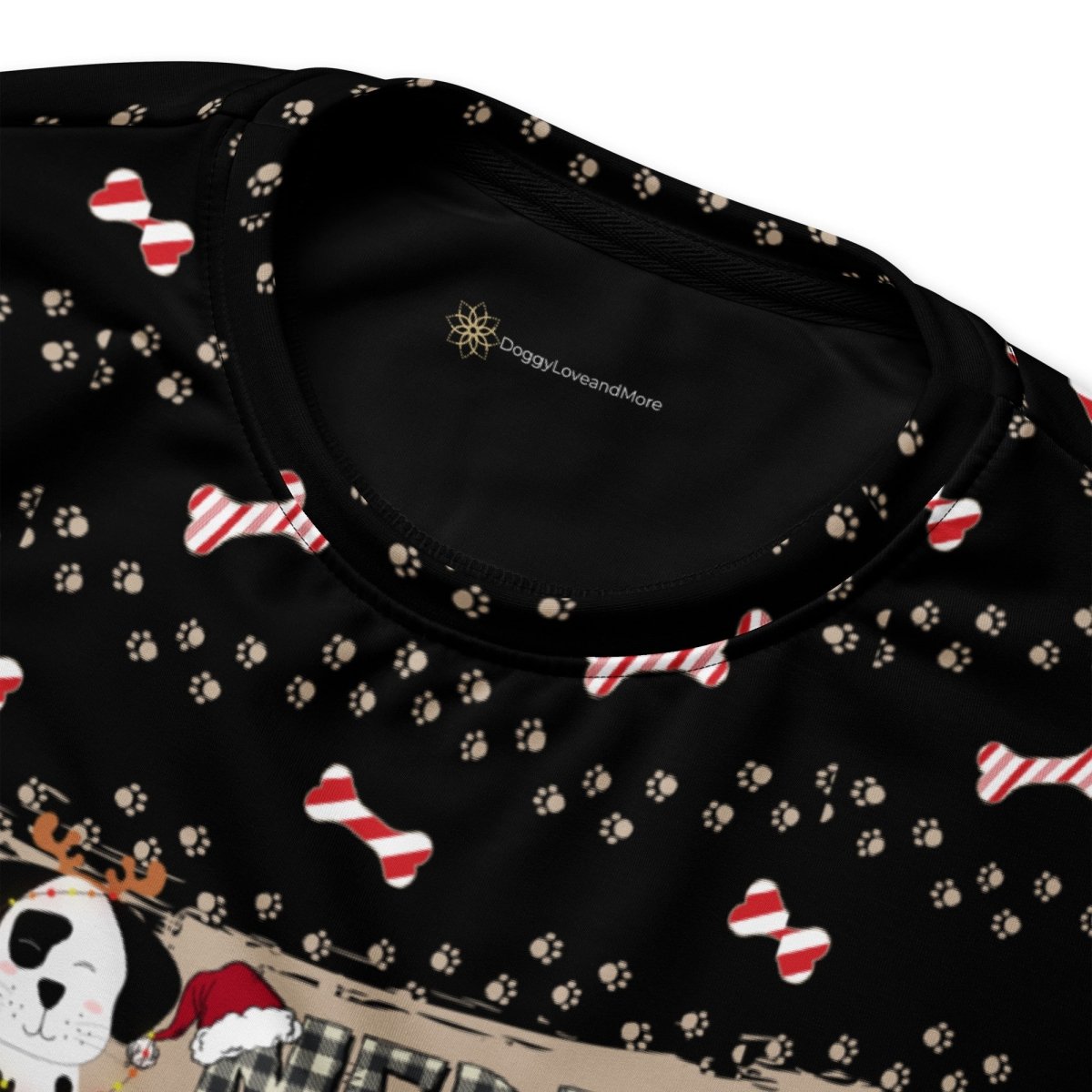 Black Merry Christmas Paw Sweatshirt - DoggyLoveandMore