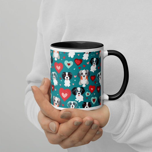 Blue Dogs and Hearts Mug - DoggyLoveandMore